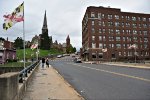 Most city streets are on a hill.